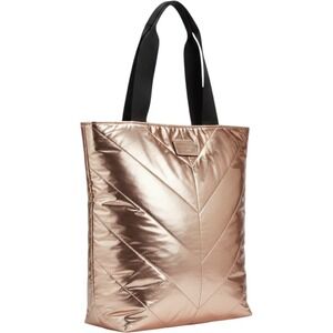 Victorias Secret Rose Gold‎ Metallic Chevron Quilted Puffer Tote Bag Handbag